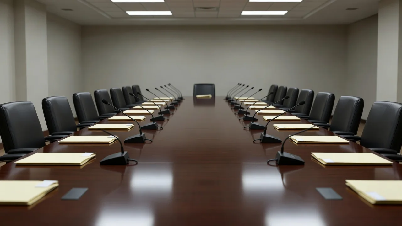 Conference room prepared for a Departmental Promotion Committee meeting