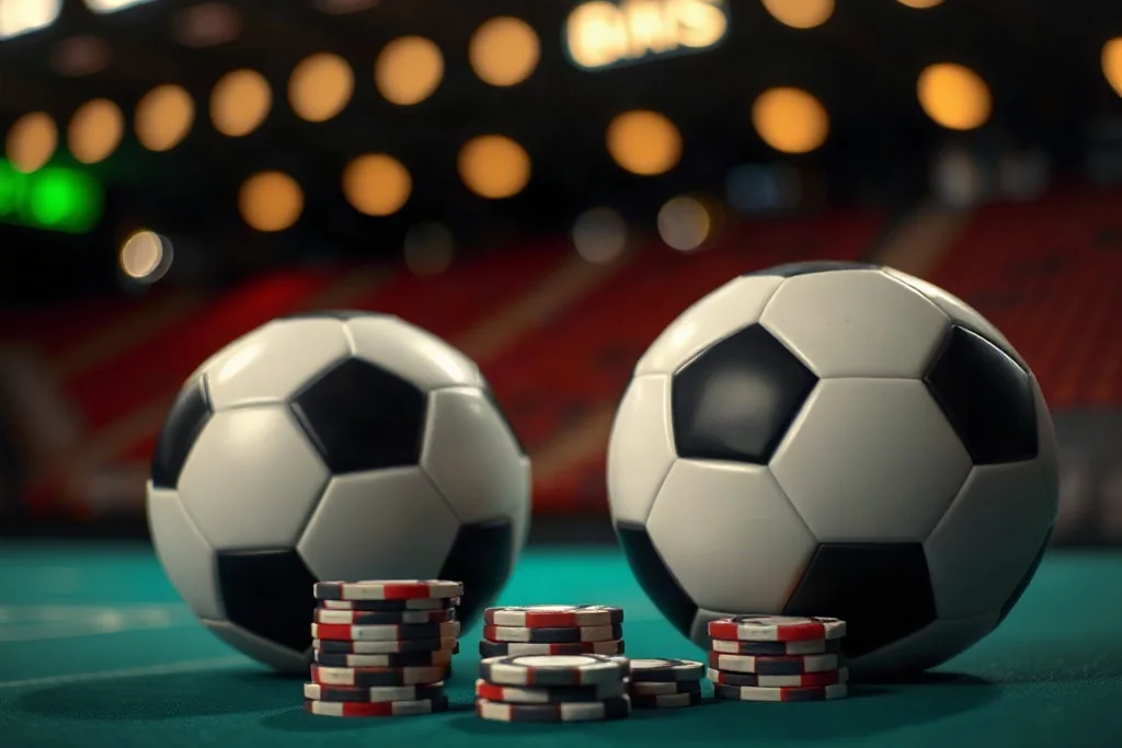 Phone and laptop showing live match statistics and in-play markets side by side