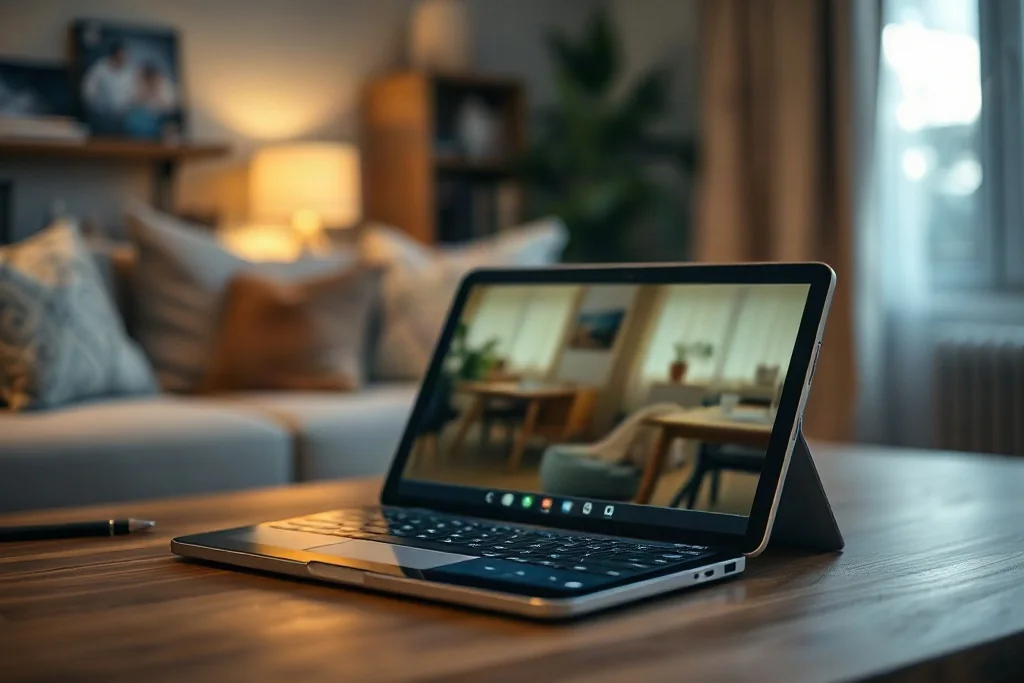 Tablet on a table streaming a live blackjack game with digital betting chips on screen